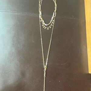 Macy's Gold Layered Necklace with Pink Accents